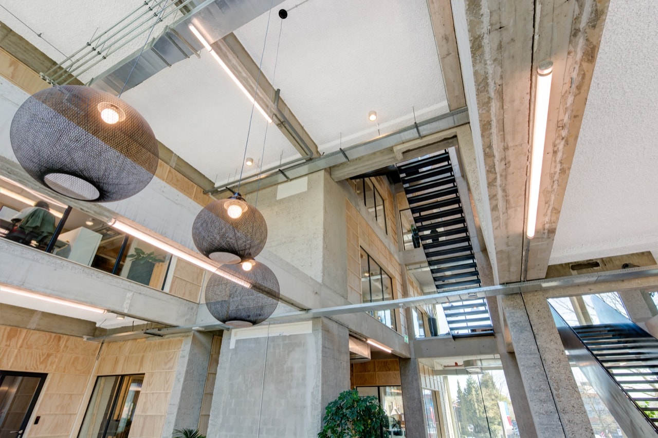 A continuous K-13 finish follows the exposed structure